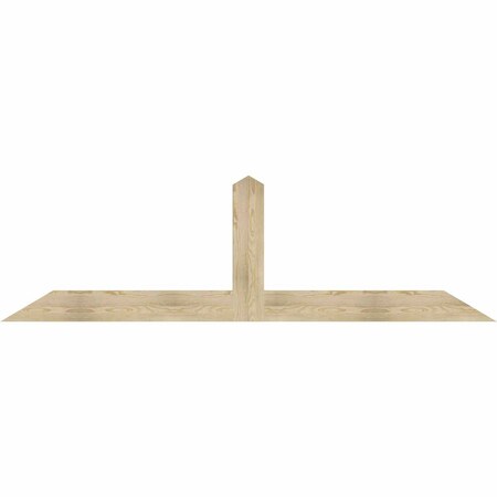 Ekena Millwork Portland Rough Sawn Timber Gable Bracket, Douglas Fir, 96"W x 28"H x 2"D x 6"F, 7/12 Pitch GBW096X28X0206POR00RDF